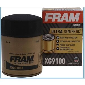 FRAM Ultra Synthetic XG9100 Automotive Replacement Engine Oil Filter 20K Miles